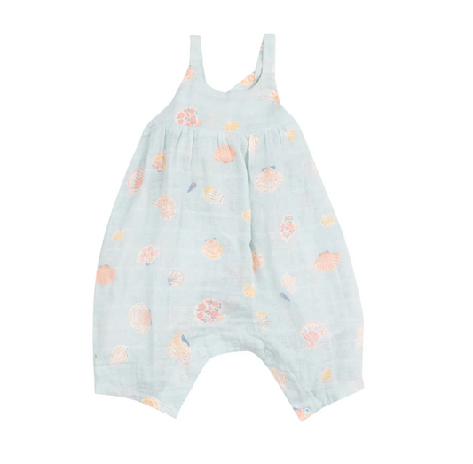 Tie Back Romper, Pretty Seashells - Magpies Paducah