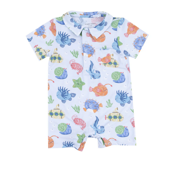 Polo Romper, Cutie Ocean Creatures - Magpies Paducah
