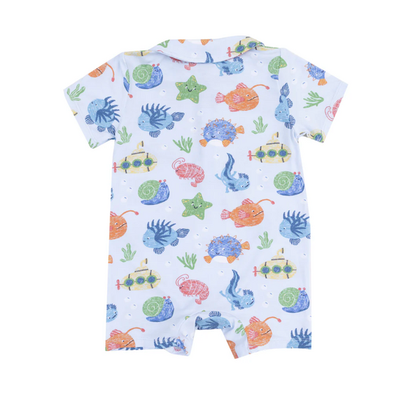 Polo Romper, Cutie Ocean Creatures - Magpies Paducah