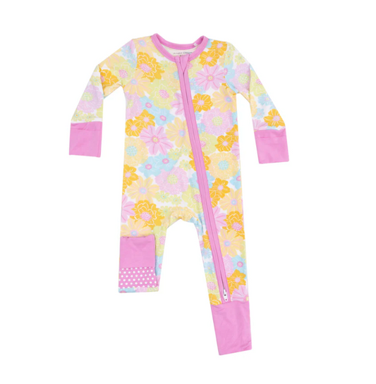 Zipper Romper, Sunny Dahlias - Magpies Paducah