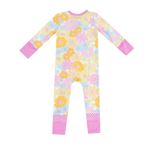 Zipper Romper, Sunny Dahlias - Magpies Paducah
