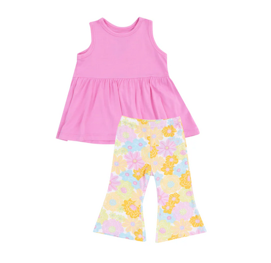 Peplum Tank + Baby Bells, Sunny Dahlias - Magpies Paducah