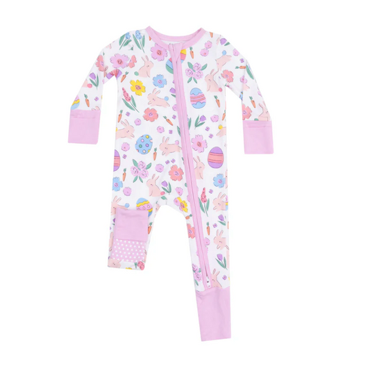 Zipper Romper, Pink Easter Bunnies - Magpies Paducah