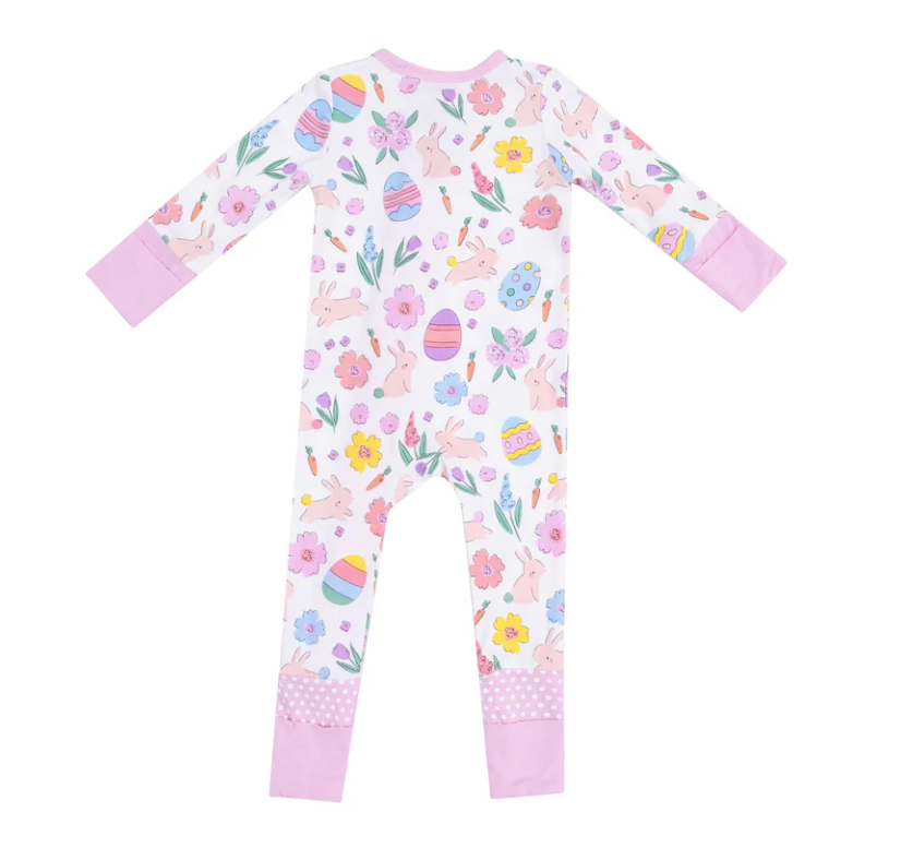 Zipper Romper, Pink Easter Bunnies - Magpies Paducah
