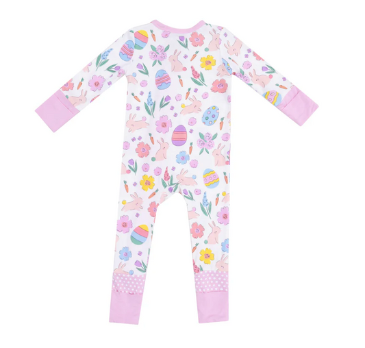 Zipper Romper, Pink Easter Bunnies - Magpies Paducah