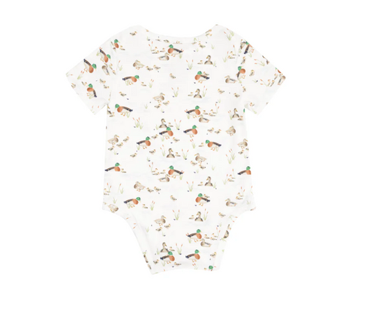Short Sleeve Bodysuit, Duckling Families - Magpies Paducah