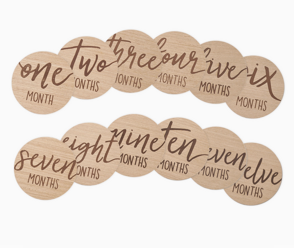 Wooden Milestone Photo Markers