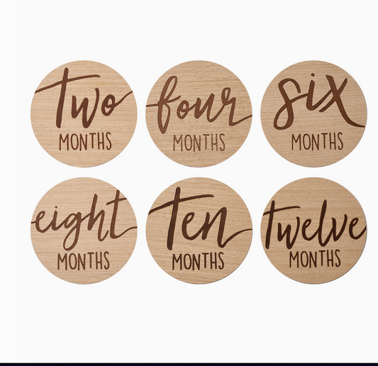 Wooden Milestone Photo Markers - Magpies Paducah