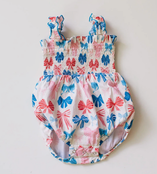 Maylen Poplin Bubble, Patriotic Bows