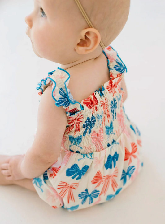 Maylen Poplin Bubble, Patriotic Bows