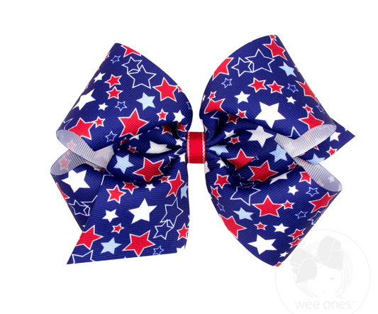 King Print Bow, Americana Star - Magpies Paducah