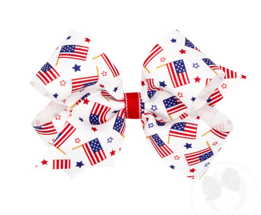 Medium Print Bow, American Flag