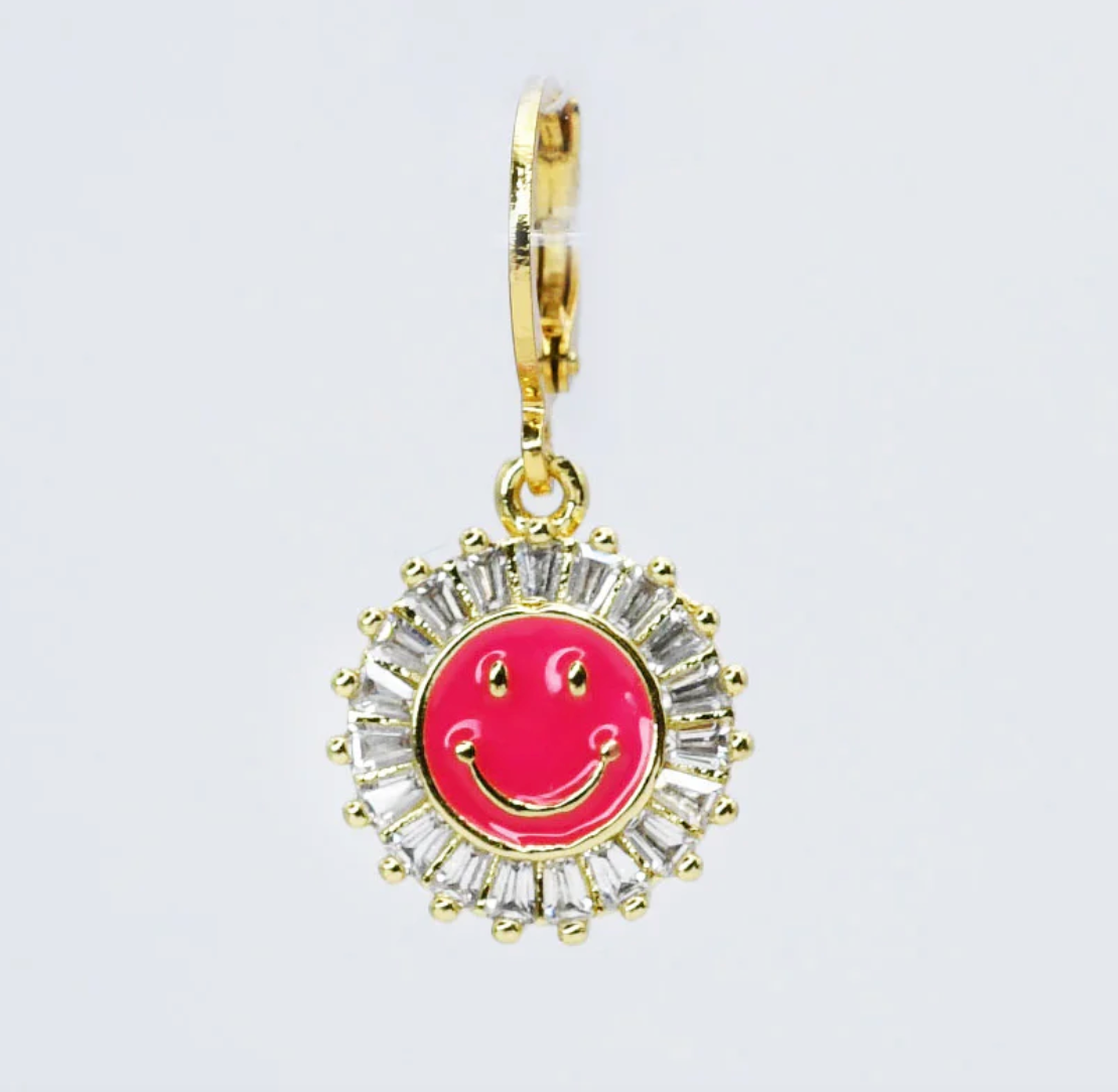 Fuschia Rhinestone Charm