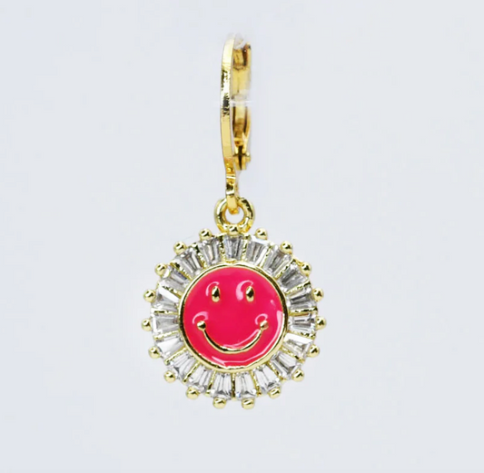 Fuschia Rhinestone Charm