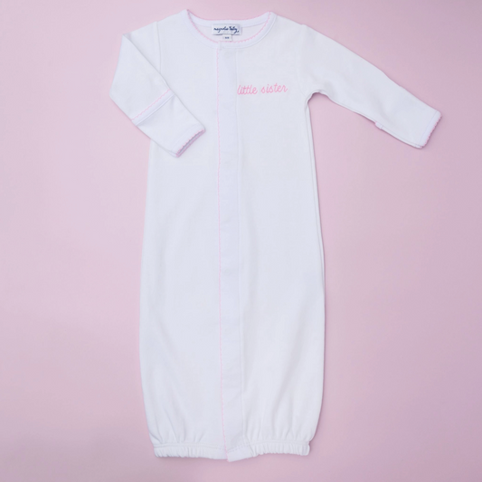 Little Sister Embroidered Converter Gown - Magpies Paducah