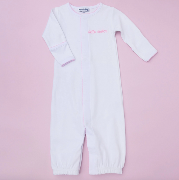 Little Sister Embroidered Converter Gown - Magpies Paducah