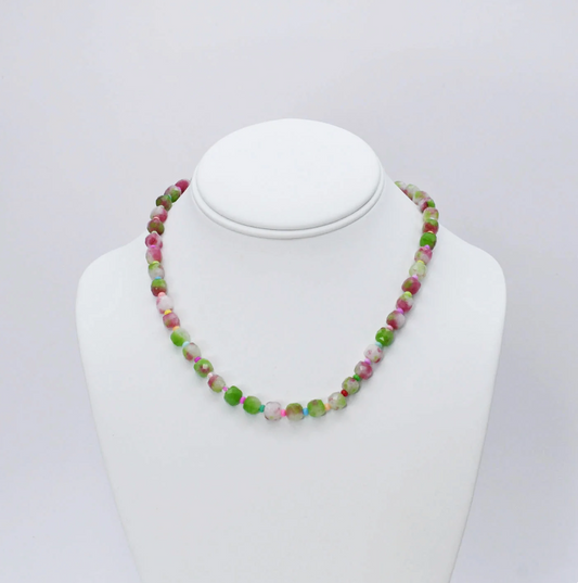 Camo Girly Gemstone Necklace