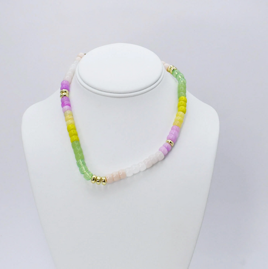 Neon Girly Gemstone Necklace - Magpies Paducah