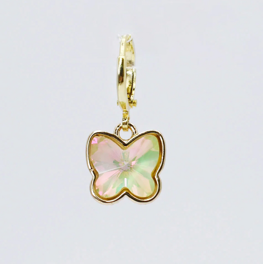 Iridescent Chunky Butterfly Charm - Magpies Paducah