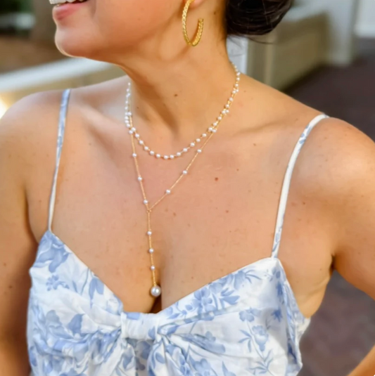 Little Luxuries Gold Pearl Necklace - Magpies Paducah
