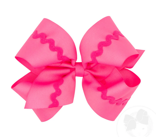 King Ric-Rac Bow, Pink - Magpies Paducah