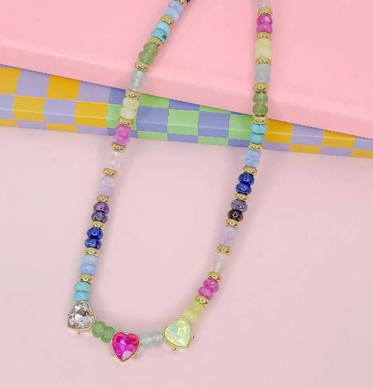 Heartbeats & Hues Gemstone Necklace - Magpies Paducah