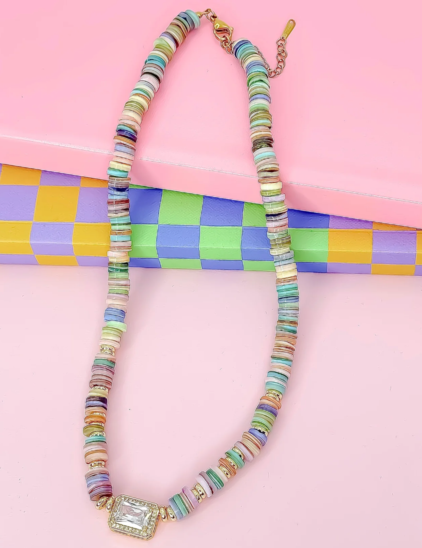 Dream Pop Gemstone Necklace, Assorted Colors - Magpies Paducah
