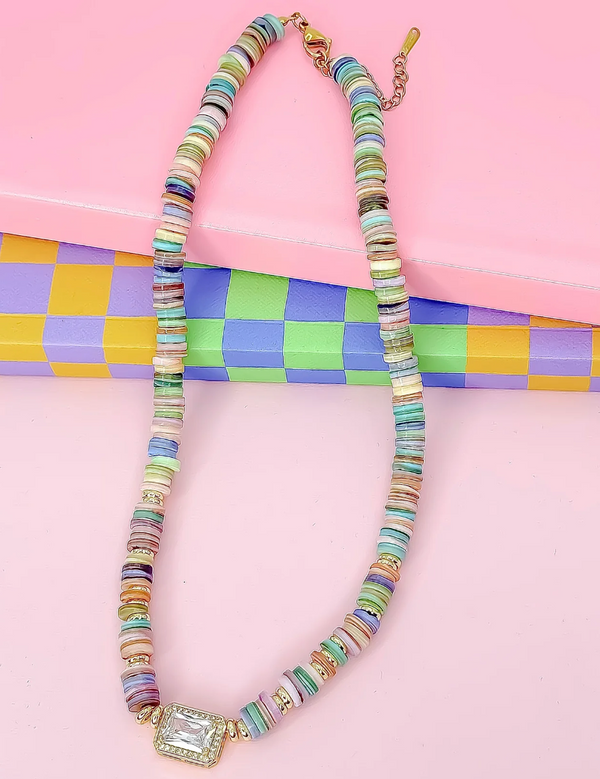 Dream Pop Gemstone Necklace, Assorted Colors - Magpies Paducah