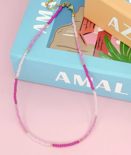Amalfi Breeze Necklace, Mix of Pink - Magpies Paducah