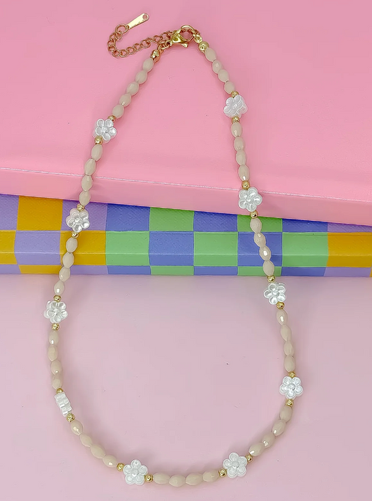 Flora Belle Necklace, Nude - Magpies Paducah