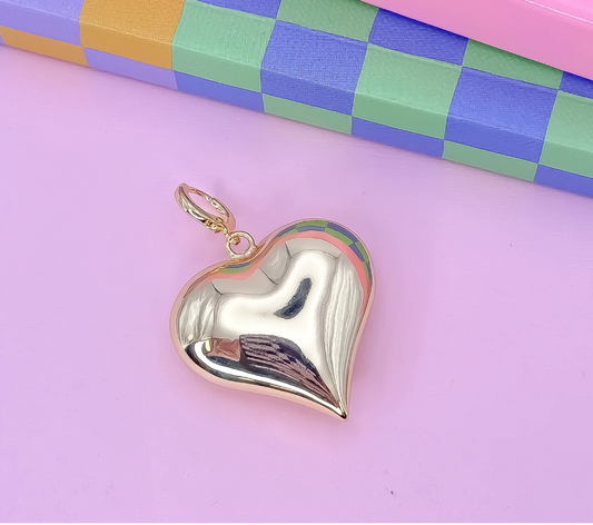 Dreamy Heart Gold Charm - Magpies Paducah