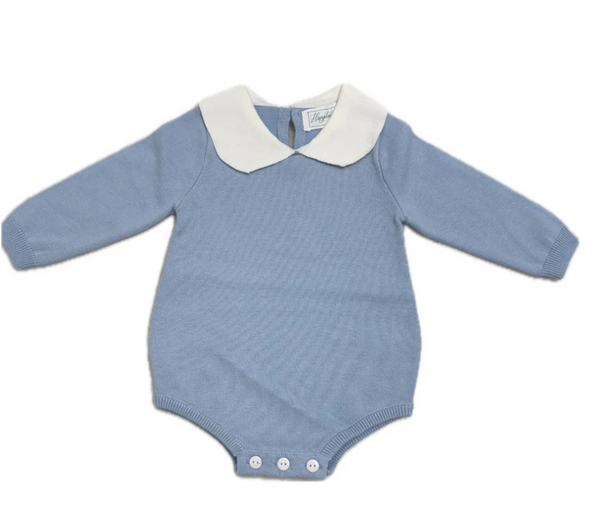 Knit Collared Bubble, Light Blue - Magpies Paducah