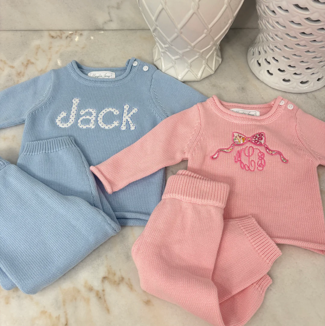 Crewneck Sweater Set, Light Blue - Magpies Paducah