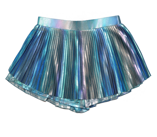 Pleated Skort, Blue - Magpies Paducah