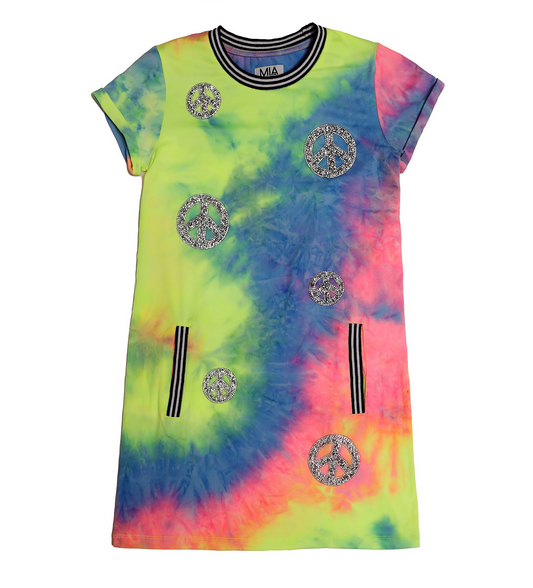 Peace Tie Dye Dress - Magpies Paducah
