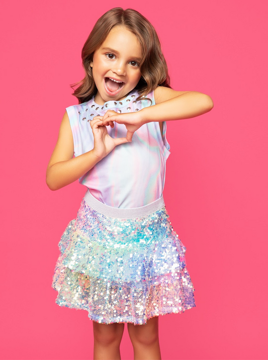 Sequin Skirt, Rainbow - Magpies Paducah