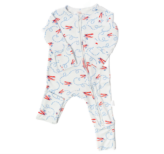 Airplanes Sleep Romper - Magpies Paducah