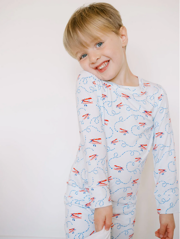 Airplanes Sleep Romper - Magpies Paducah