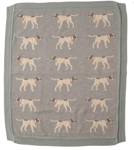 Cotton Knit Baby Blanket, Pointer - Magpies Paducah