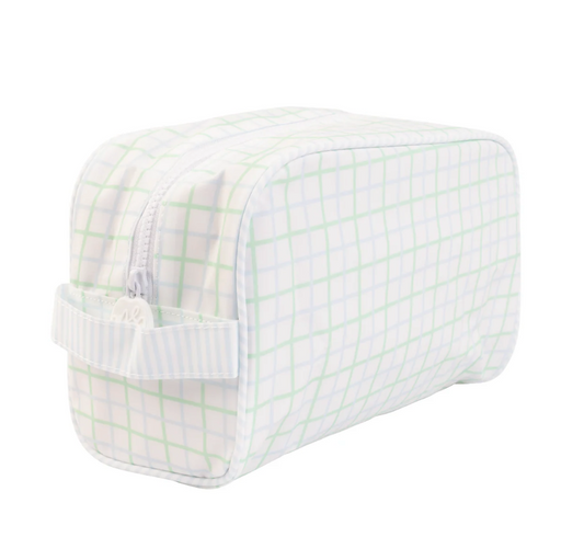 Dopp Kit, Blue/Green Windowpane - Magpies Paducah