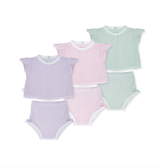 Flutter Sleeve Diaper Set, Lavender - Magpies Paducah