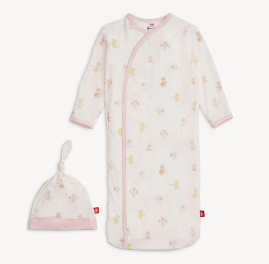 Modal Gown + Hat Set, Pink Baby Beats - Magpies Paducah