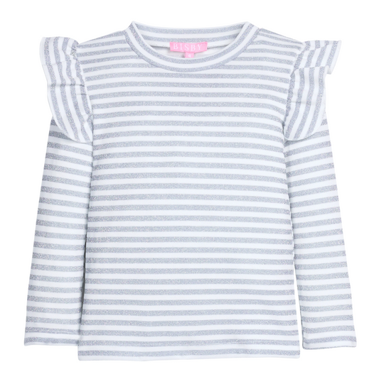 Sadie Top, Silver Stripe - Magpies Paducah