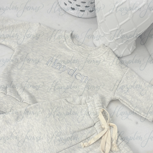 Jogger Set, Heathered Grey