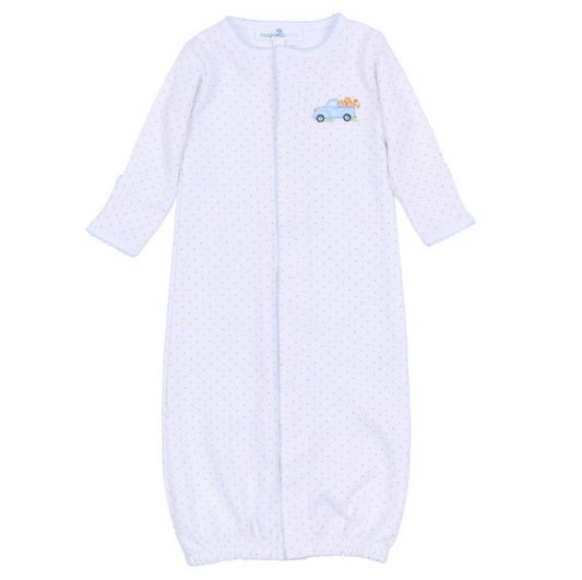 Embroidered Converter, Blue Pumpkin Patch Fun - Magpies Paducah