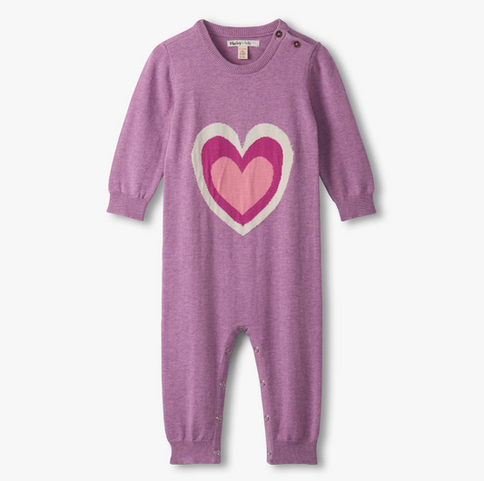 Sweater Romper, Hearts - Magpies Paducah