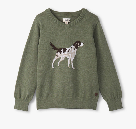 V-Neck Sweater, Hunting Dog - Magpies Paducah