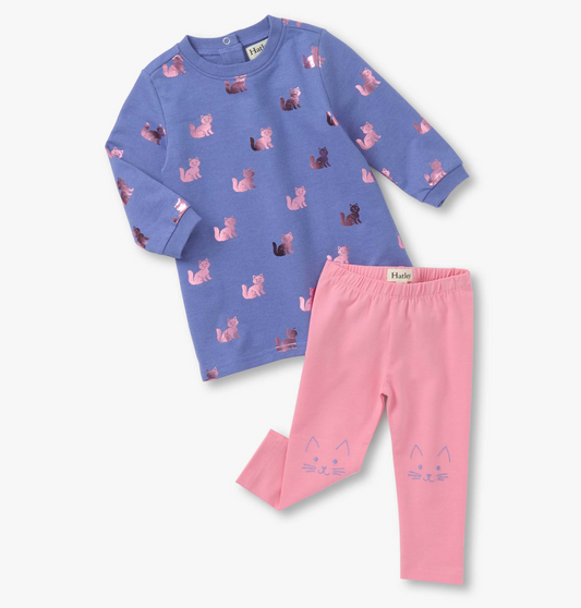 Dress + Legging Set, Little Kitties - Magpies Paducah
