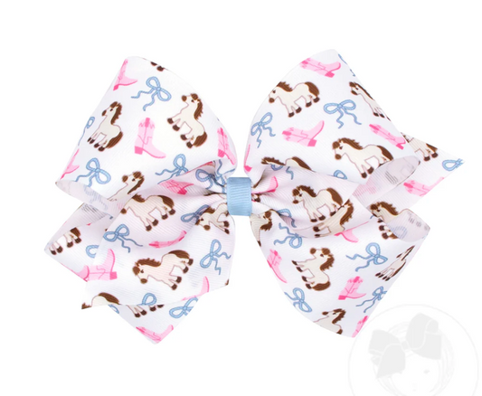 King Print Bow, Boots, Bows & Ponies - Magpies Paducah