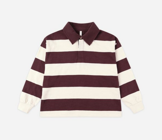 Rugby Polo, Burgundy Stripe - Magpies Paducah